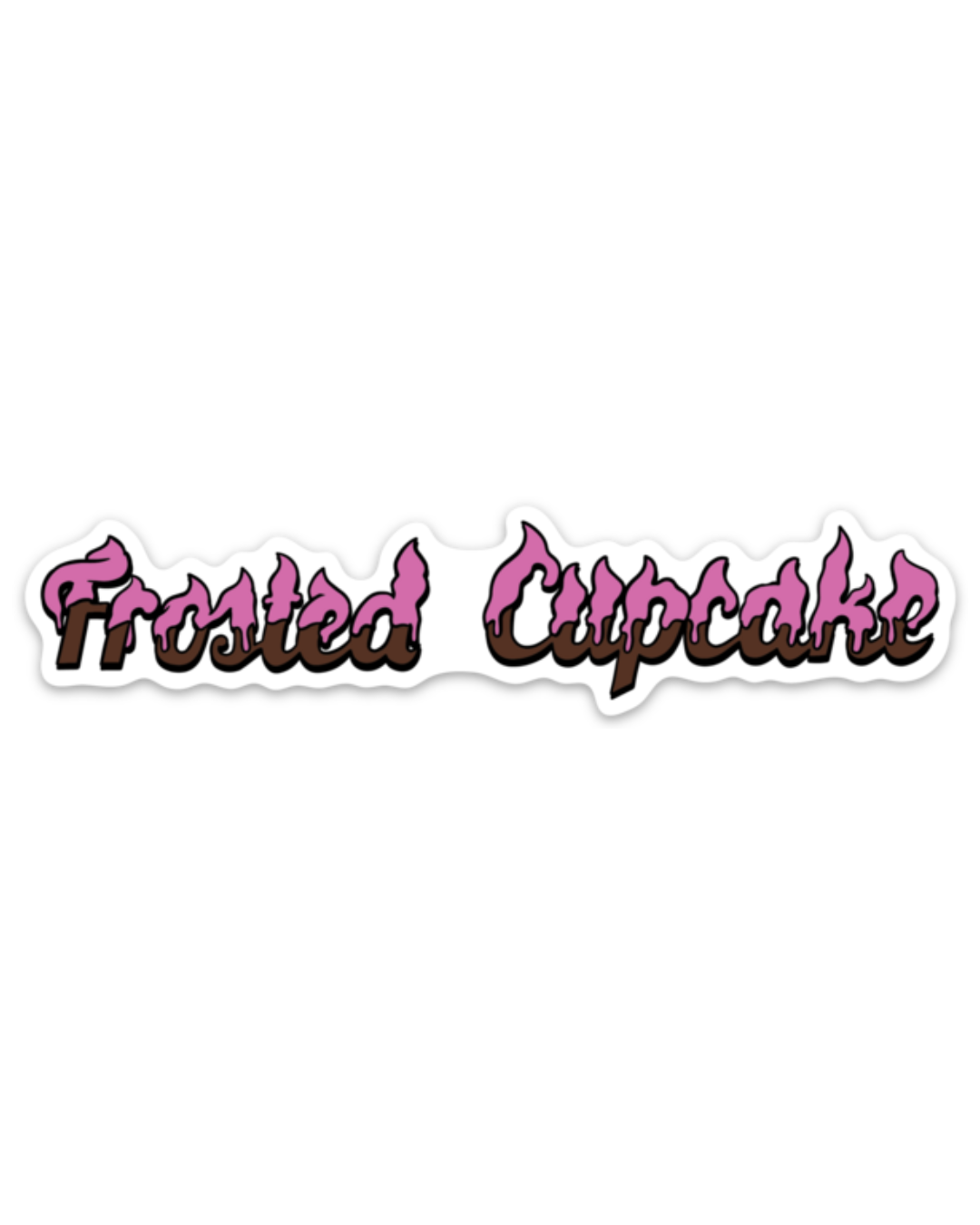 Frosted Cupcake Wordmark Sticker